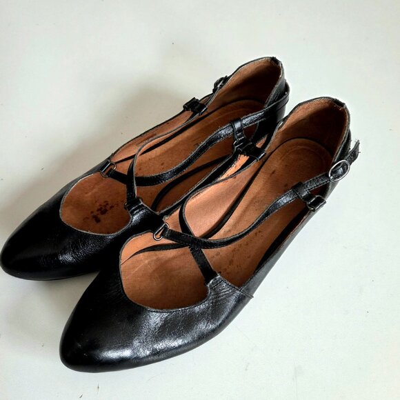 Office London black leather shoes. - Picture 1 of 9